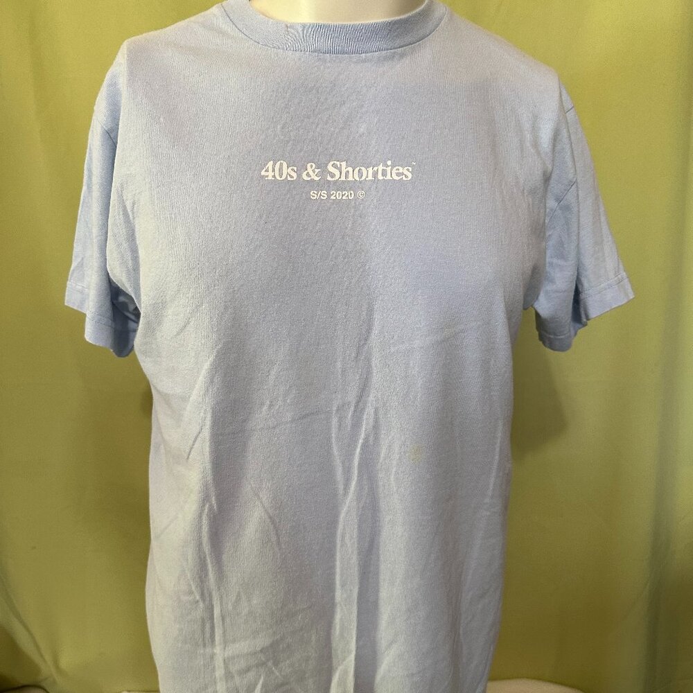 40s & Shorties 2020 Men's Light Blue T Shirt Size Medium Cotton - Picture 1 of 3